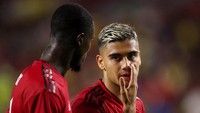 Jika bisa terus dapat kesempatan bermain, bukan tidak mungkin Andreas Pereira akan dapat kontrak baru dari MU. Valencia sempat ingin mempermanenkan status Pereira pada musim panas lalu usai meminjamnya selama satu musim. Foto: Christian Petersen/Getty Images for International Champions Cup