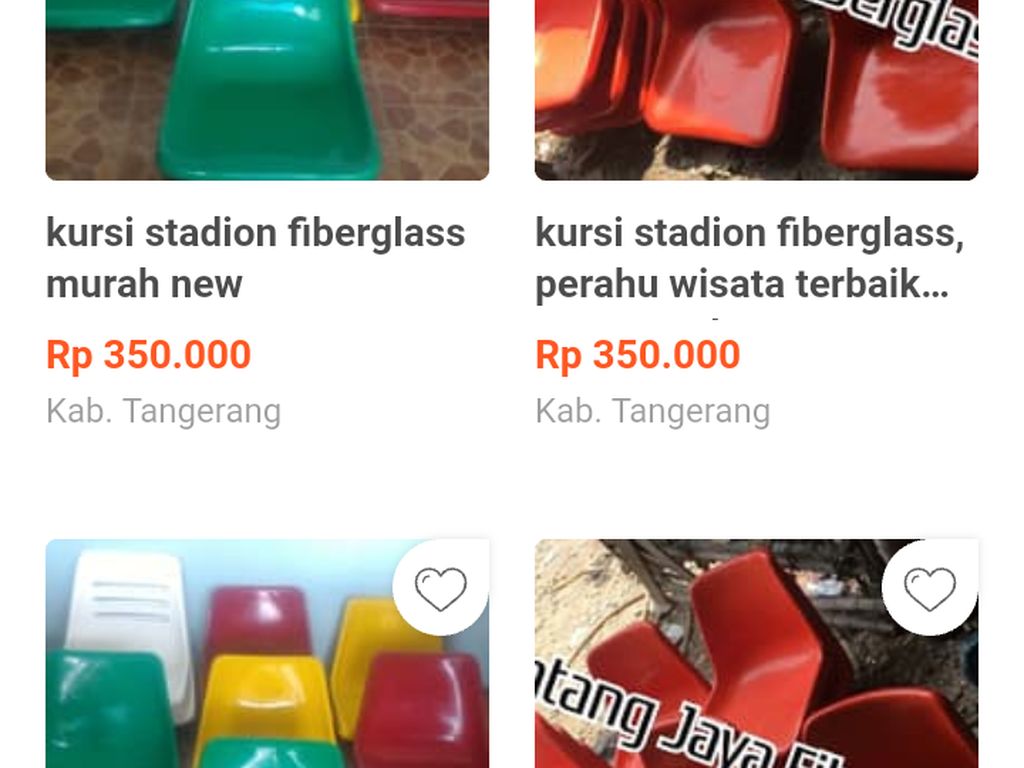Kursi Seperti di Stadion Jakabaring Dijual Online Rp 400.000/Unit Kursi Seperti di Stadion Jakabaring Dijual Online Rp 400.000/Unit