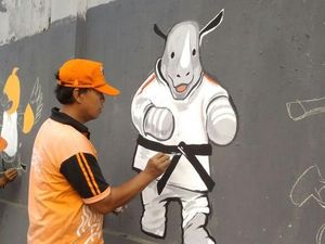 PPSU Lukis Mural Asian Games, Camat: Sesuai Seruan Gubernur PPSU Lukis Mural Asian Games, Camat: Sesuai Seruan Gubernur