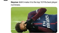 Kabar ini jelas mengejutkan Neymar. Pasalnya, penyerang 26 tahun itu selalu digadang-gadang salah satu yang terbaik di dunia. (Foto: Twitter @i_amadikeprince)