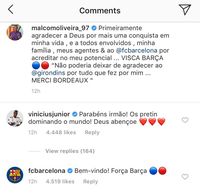 Malcom Gabung Barca, Vinicius: Ayo, Sama-Sama Taklukkan Dunia!