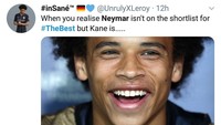 Bahkan Neymar kalah dari Harry Kane, striker Inggris yang menjadi top skorer Piala Dunia 2018 dengan enam gol dan tiga di antaranya dicetak lewat penalti. (Foto: Twitter @UnrulyXLeroy)