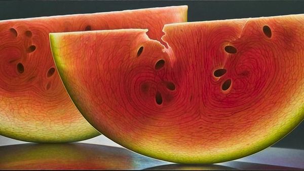 Cantiknya Lukisan Irisan Lemon hingga Semangka Mengilap Bagai Kaca