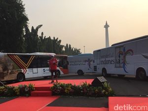 100 Bus Wonderful Indonesia Layani Atlet Asian Games 100 Bus Wonderful Indonesia Layani Atlet Asian Games