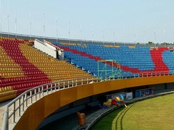 Saat ini, tribune penonton tersebut telah kembali rapi. Raja Adil Siregar/detikcom.
