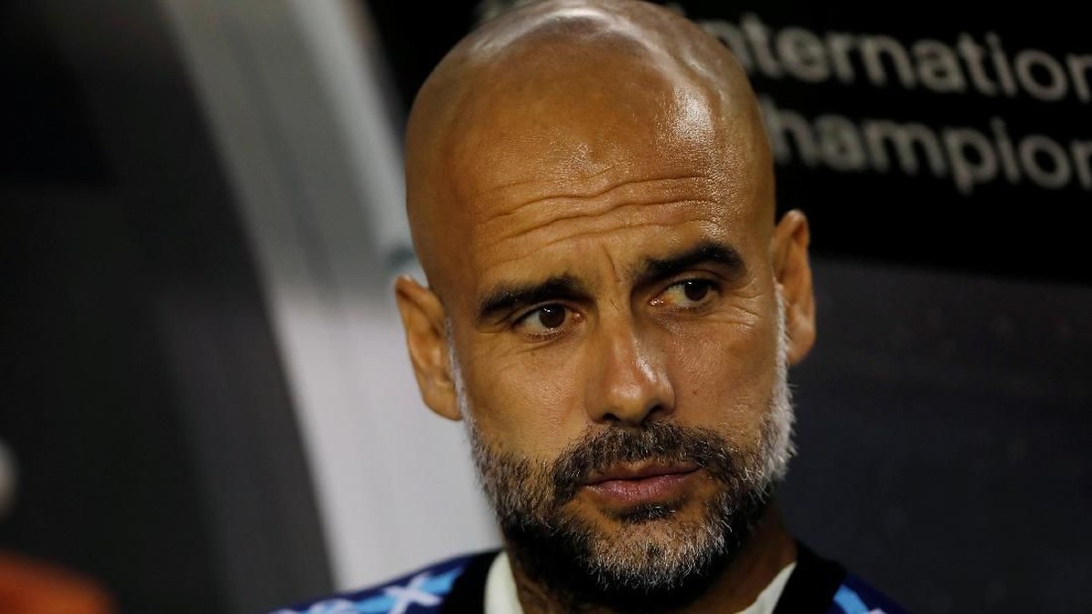 Manajer Manchester City, Josep Guardiola. (Foto: John Gress/Reuters)