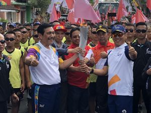 Api Obor Asian Games Mampir di Lombok