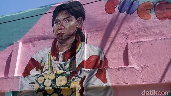 Sambut Asian Games 2018, Mural Jokowi dan Atlet Nasional Muncul di Solo