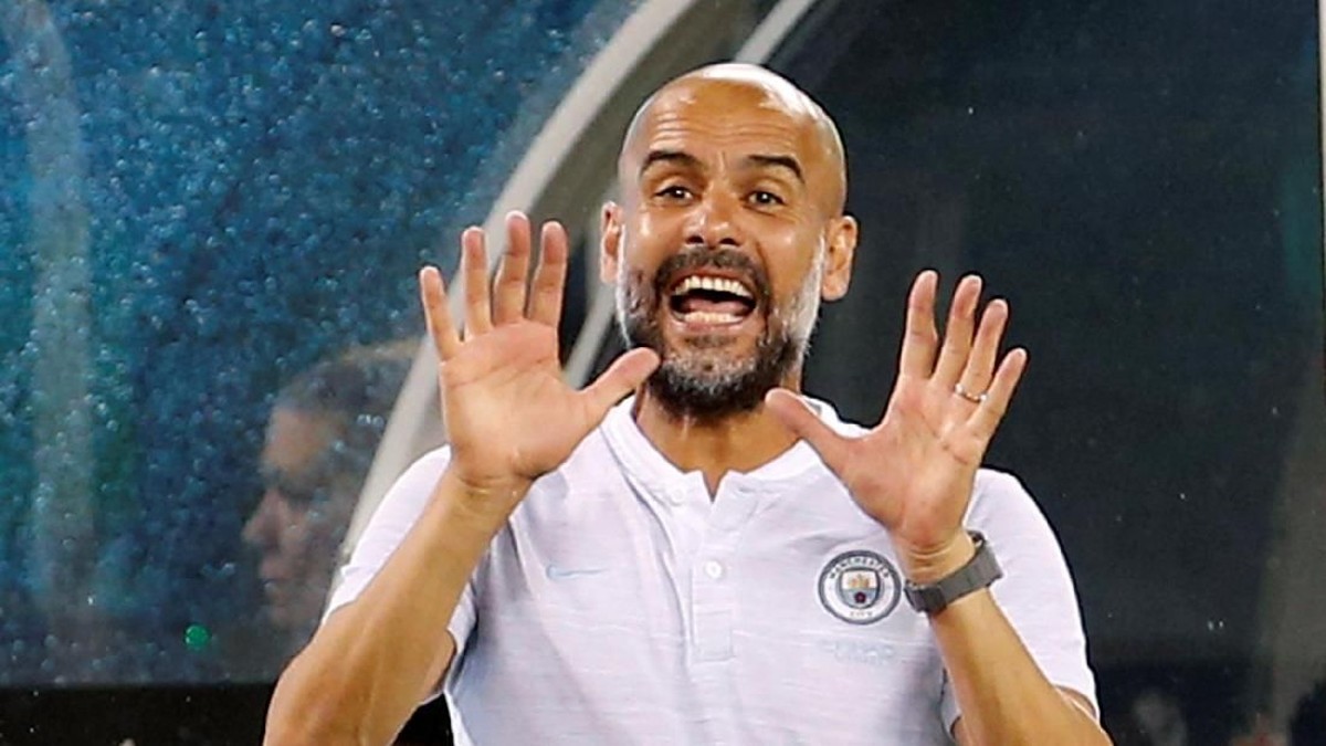 Manajer Manchester City, Josep Guardiola. (Foto: Adam Hunger/Reuters)