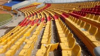Perusakan tersebut terjadi saat Sriwijaya FC tumbang 0-3 oleh Arema FC. Pool/IG Jakabaring Sport City.
