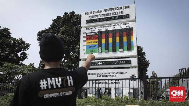 Mesin pengukur kualitas udara di area Gelora Bung Karno.