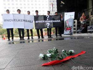 Ramai-ramai Sambut Novel di KPK, Jokowi ke Mana?