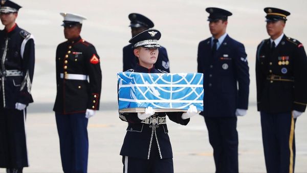 Penampakan Peti Jasad Tentara AS yang Dipulangkan dari Korut