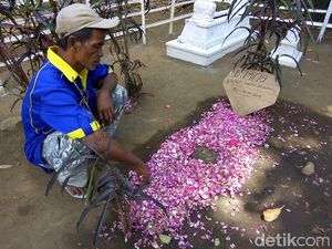 Polisi Cabut Jamur Tumbuh di Makam, Keluarga: Ada yang Pingsan