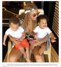 Yeay! Beyonce Berbagi Foto si Kembar Rumi dan Sir Nih, Bun