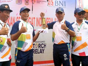 Kirab Obor Asian Games di Sorong