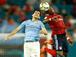 Duel Bayern vs City di Hard Rock Stadium berjalan sengit sepanjang 2x45 menit. City berjaya setelah bangkit dari ketinggalan dua gol atas Bayern. (Foto: Michael Reaves/Getty Images/AFP)