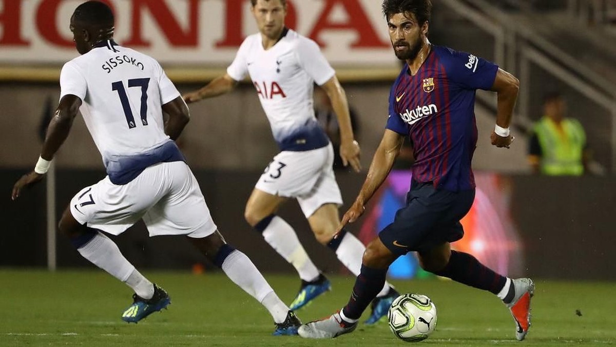 Barcelona mengalahkan Tottenham Hotspur lewat adu penalti di ajang International Champions Cup 2018. (Foto: Victor Decolongon/Getty Images)