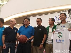 Saat Anies-Sandi dan Airlangga Hartarto Bertemu di Acara NBA