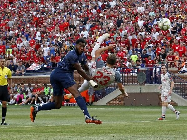 Foto: Gol Salto Tandai Debut Xherdan Shaqiri di Liverpool