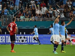 Di babak kedua, City bangkit dari ketinggalan. Gol Lukas Nmecha di menit ke-51 membuat skor jadi 2-2, setelah sebelumnya Bernardo Silva bikin gol pertama The Citizens ke gawang Bayern. (Foto: Jasen Vinlove-USA TODAY Sports)