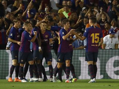 Aksi-Aksi Pemain Anyar Barcelona Tekuk Tottenham di ICC 2018