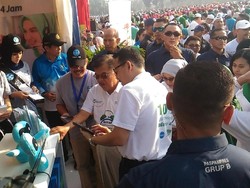 Buka Acara Senam di Monas, JK Ajak Warga Sukseskan Asian Games