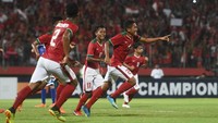 Setelah Komang Teguh Trisnanda memperbesar keunggulan Indonesia jadi 2-0, Muhammad Fajar Fathur mencetak gol ketiga untuk membawa Indonesia memimpin 3-0. Skor ini bertahan hingga jeda. Foto: Zabur Karuru/Antara Foto