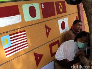 Begini Penampakan Mural Asian Games di Cawang