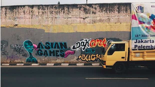 Beautifikasi' Mural Asian Games, Begini Kata Seniman Jalanan