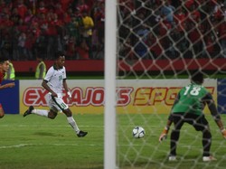 Skor 2-0 untuk keunggulan Indonesia bertahan hingga jeda. Foto: Zabur Karuru/Antara Foto