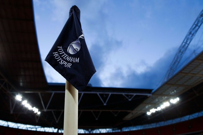 LONDON, ENGLAND - MARCH 07: a corner flag is seen prior to the UEFA Champions League Round of 16 Second Leg match between Tottenham Hotspur and Juventus at Wembley Stadium on March 7, 2018 in London, United Kingdom.  (Photo by Julian Finney/Getty Images)