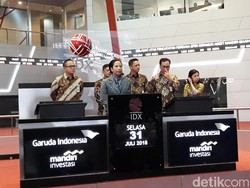 Rini Dampingi Garuda Catatkan KIK-EBA Rp 2 Triliun di Bursa