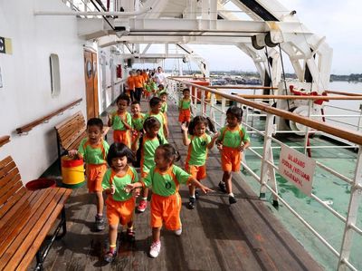 Keseruan Para Pelajar Mengikuti Edukasi Bahari