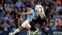 Pada tanggal 19 Agustus 2013, Aguero menjebol gawang Newcastle dalam laga pertama City pada Premier League 2013/2014. City menang 4-0 di partai yang dihelat di Etihad itu. (Foto: Michael Regan/Getty Images)