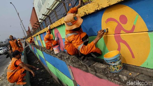 Kejar Target Penyelasain Mural Asian Games 2018