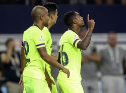 Malcom merayakan gol yang dicetak di menit ke-50. Kevin Jairaj-USA Today Sport/Reuters.