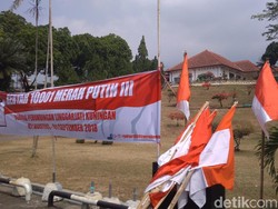 Jelang HUT RI, Gedung Linggarjati Dipasangi 10.001 Bendera