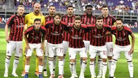 AC Milan menurunkan Reina, Abate, Musacchio, Romagnoli, Calabria, Kessie, Locatelli, Calhalnoglu, Suso, Borini, dan Cutrone. Getty Images/Jules Ameel.