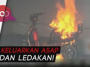 Video Skuter Listrik Meledak Saat Sedang Dicas!