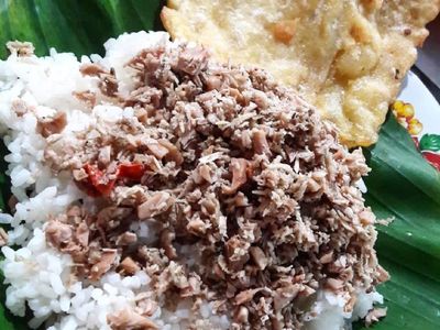 Sedep Tenan! Nasi Megono Gurih Pedas  Plus Tempe Goreng Buat Sarapan