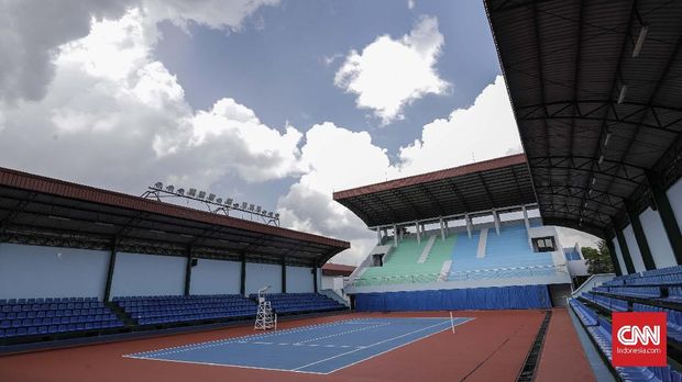 Venue untuk cabang olahraga tenis di Jakabaring Sport City.