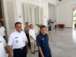 Usai Tinjau GBK, JK Mampir ke Kantor Anies di Balai Kota