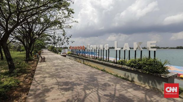 Danau di Jakabaring Sport City direncanakan menjadi venue kejuaraan olahraga-olahraga pantai.