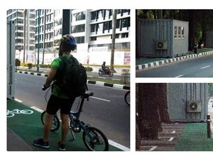 Viral Kontainer Tutup Jalur Sepeda, Inasgoc: Untuk Tiket Asian Games