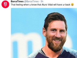 Dan yang jelas, Lionel Messi pasti senang setelah Vidal, salah satu gelandang yang paling menyulitkannya, tak perlu ia dihadapi lagi di lapangan. (Foto: Twitter @BarcaTimes)