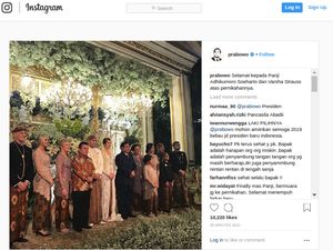 Prabowo Hadiri Pernikahan Panji Trihatmodjo