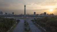 Potret Monas dari Ketinggian Saat Dipenuhi Peserta Poco-poco