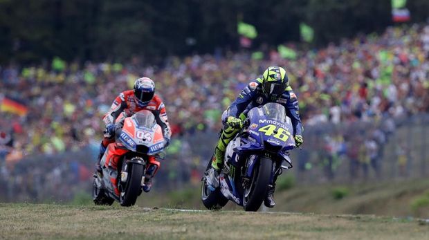 Valentino Rossi berusaha mempertahankan posisi ketiga di klasemen MotoGP 2018.