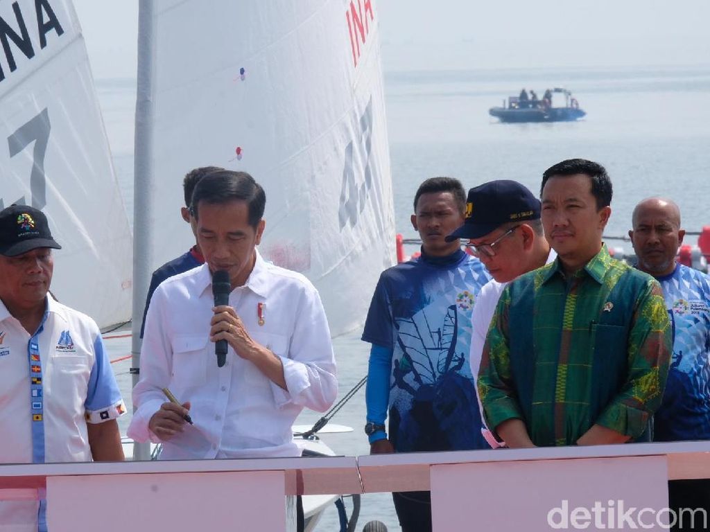 Jokowi Resmikan Venue Jetski dan Berlayar untuk Asian Games